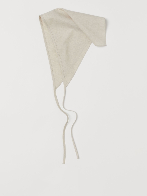 H&M Women Beige Solid Sustainable Headscarf