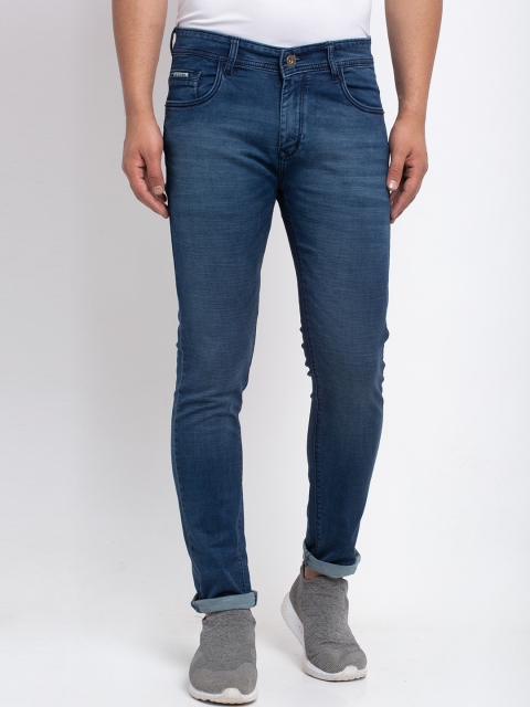 Rodamo Men Blue Slim Fit Mid-Rise Clean Look Jeans