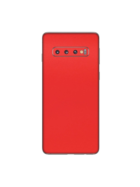 Trendy Skins Red Solid Matte Samsung Galaxy S10 Mobile Case