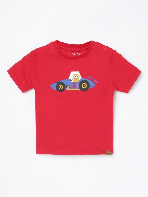 Juniors by Lifestyle Boys Red Printed Round Neck T-shirt