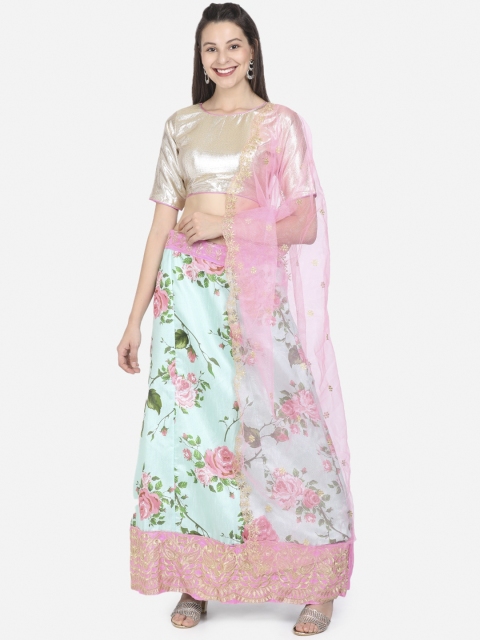 SAADHVI Gold-Toned & Pink Woven Design Semi-Stitched Lehenga & Unstitched Blouse with Dupatta
SAADHVI Gold-Toned & Pink Woven Design Semi-Stitched Lehenga & Unstitched Blouse with Dupatta