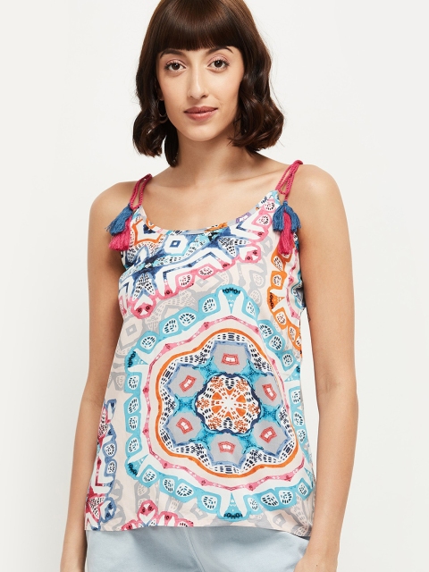 max Multicoloured Geometric Printed Regular Top, Multi