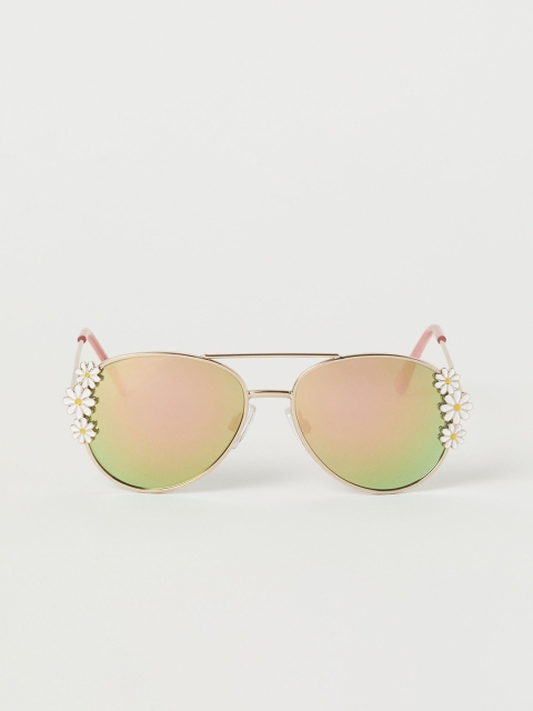 H&M Girls Pink & Green Decorated Sunglasses 0941316001