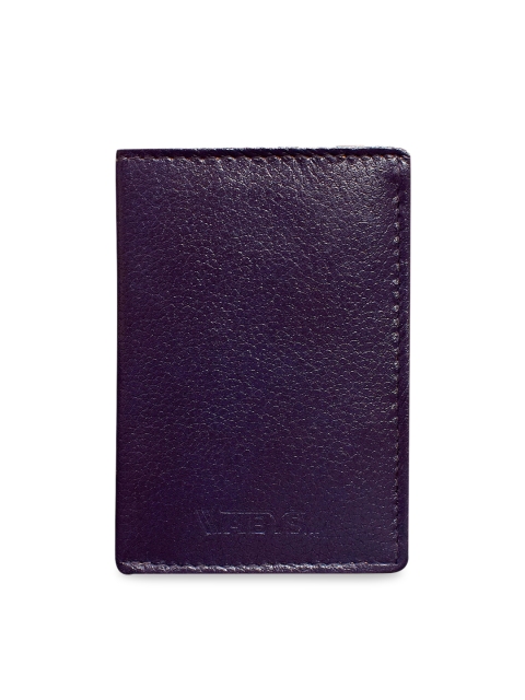 ABYS Men Blue Textured Leather Card Holder