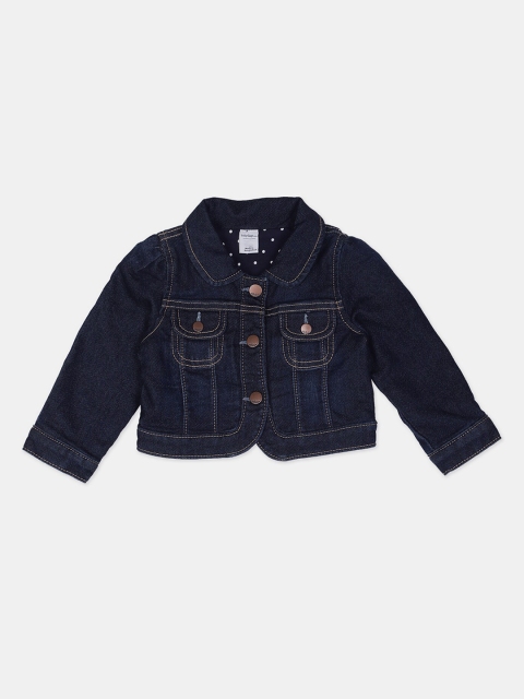 GAP Boys Navy Blue Solid Denim Jacket