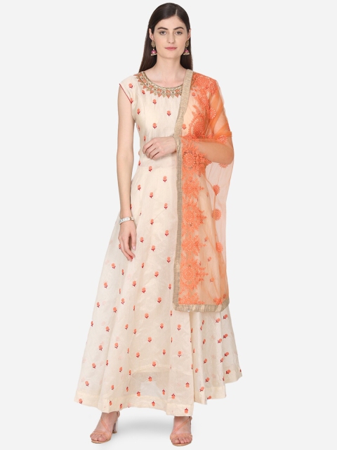 BOMBAY SELECTIONS Women Cream-Coloured & Red Embroidered Kurta with Churidar & Dupatta
BOMBAY SELECTIONS Women Cream-Coloured & Red Embroidered Kurta with Churidar & Dupatta