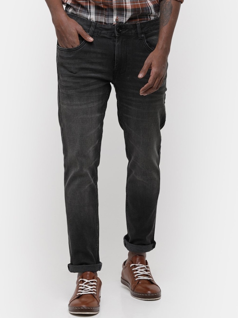 Voi Jeans Men Grey Skinny Fit High-Rise Clean Look Stretchable Jeans
