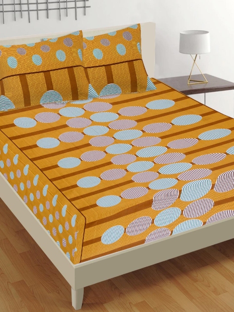Tistabene Yellow & Blue Geometric 180 TC Cotton 1 King Bedsheet with 2 Pillow Covers
Tistabene Yellow & Blue Geometric 180 TC Cotton 1 King Bedsheet with 2 Pillow Covers