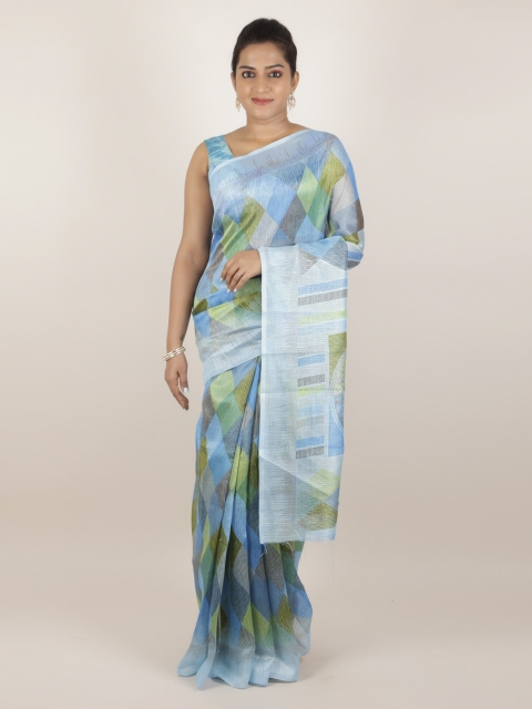 Pothys Multicoloured Woven Design Jute Silk Saree, Multi