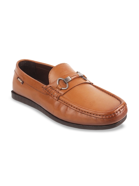 Mochi Men Tan Brown Leather Penny Loafers