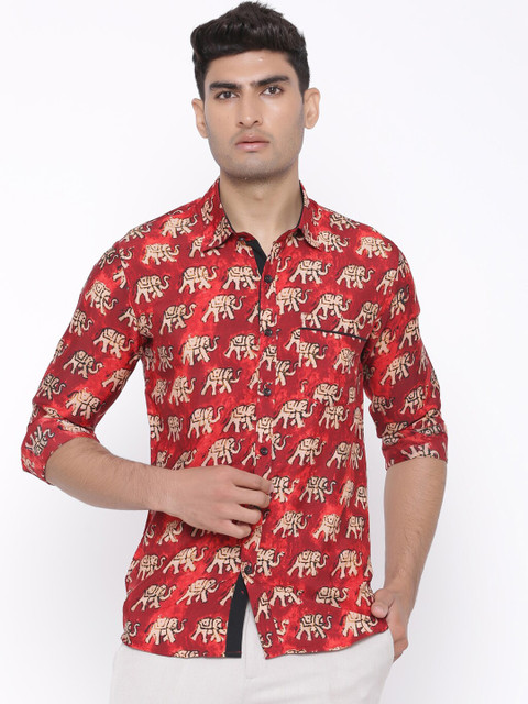 Tistabene Men Red Slim Fit Printed Casual Shirt
Tistabene Men Red Slim Fit Printed Casual Shirt