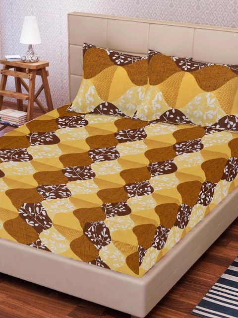 Tistabene Yellow & Brown Floral 180 TC Cotton 1 Queen Bedsheet with 2 Pillow Covers
Tistabene Yellow & Brown Floral 180 TC Cotton 1 Queen Bedsheet with 2 Pillow Covers
