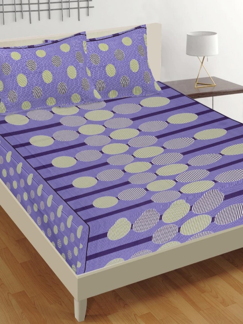 Tistabene Purple & Green Geometric 180 TC Cotton 1 King Bedsheet with 2 Pillow Covers
Tistabene Purple & Green Geometric 180 TC Cotton 1 King Bedsheet with 2 Pillow Covers
