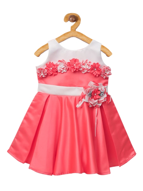 The Magic Wand Girls Peach-Coloured & White Floral Embellished Colourblocked A-Line Dress
The Magic Wand Girls Peach-Coloured & White Floral Embellished Colourblocked A-Line Dress