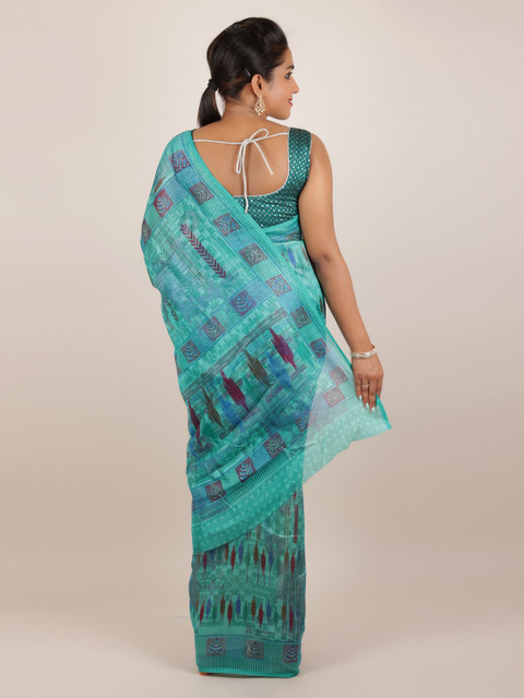 Pothys Green Printed Jute Silk Saree
Pothys Green Printed Jute Silk Saree