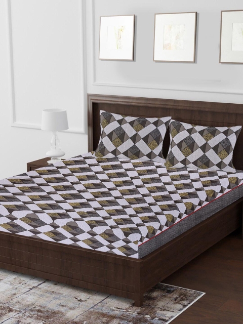 Tistabene Brown & White Geometric 180 TC Cotton 1 King Bedsheet with 2 Pillow Covers
Tistabene Brown & White Geometric 180 TC Cotton 1 King Bedsheet with 2 Pillow Covers