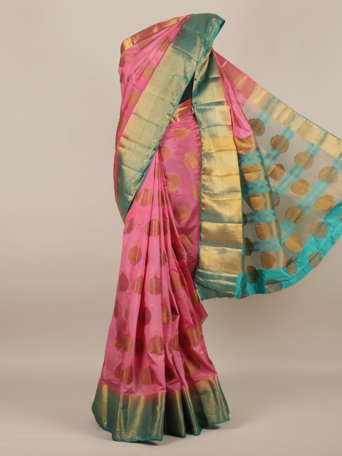 Pothys Pink Woven Design Jute Silk Saree