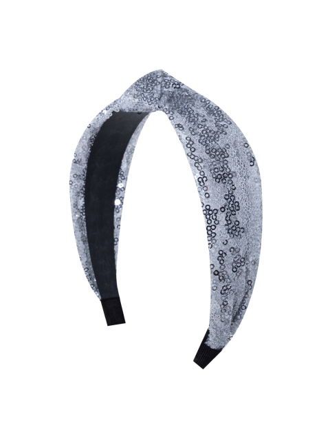 BuckleUp Grey Embellished Hairband