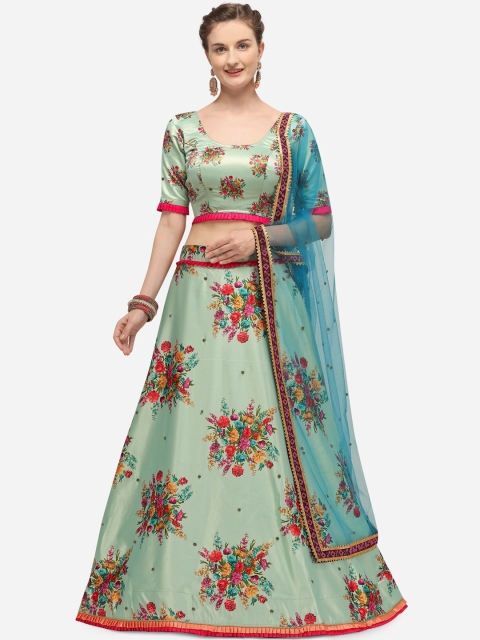 JATRIQQ Sea Green & Pink Printed Semi-Stitched Lehenga & Unstitched Blouse with Dupatta
JATRIQQ Sea Green & Pink Printed Semi-Stitched Lehenga & Unstitched Blouse with Dupatta