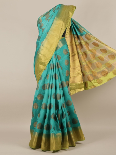 Pothys Green Woven Design Jute Silk Saree