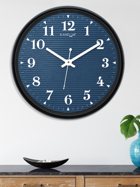 RANDOM Blue Round Printed 30 cm Analogue Wall Clock