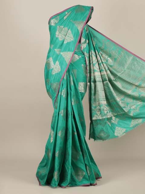 Pothys Green Woven Design Jute Silk Saree