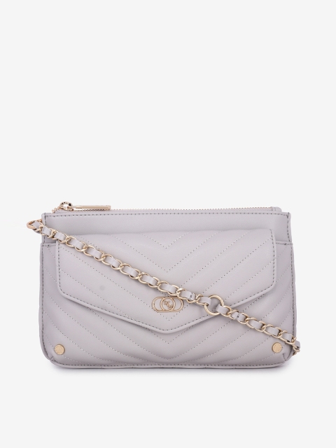 LYN Grey Textured Sling Bag