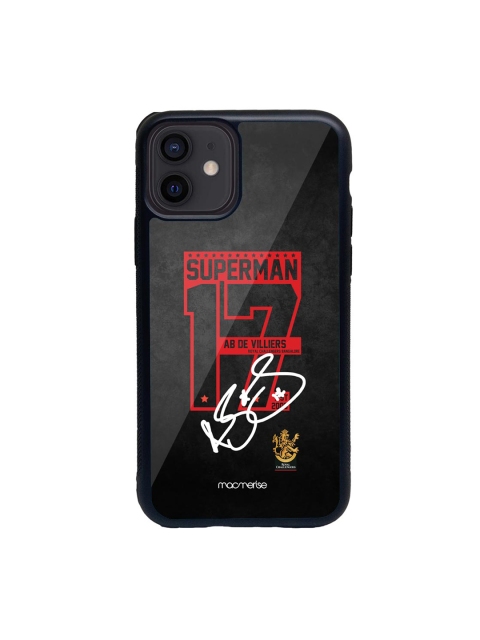 macmerise Black & Red Autograph ABD Printed iPhone 12 Back Case