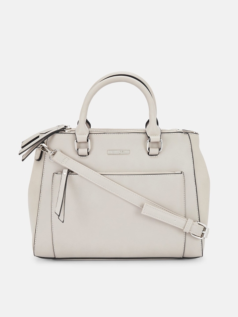 Forever Glam by Pantaloons Grey Solid Handheld Bag