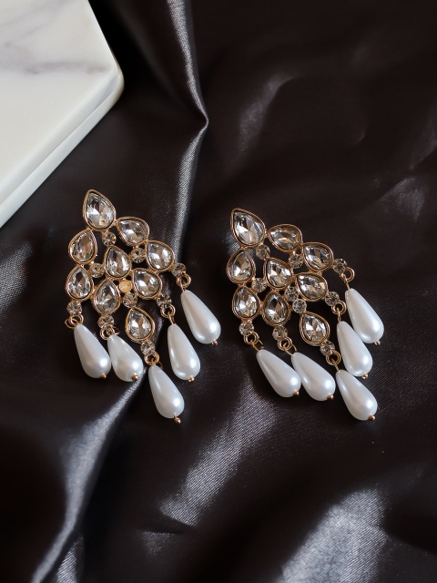 Bellofox Silver-Toned Contemporary Studs