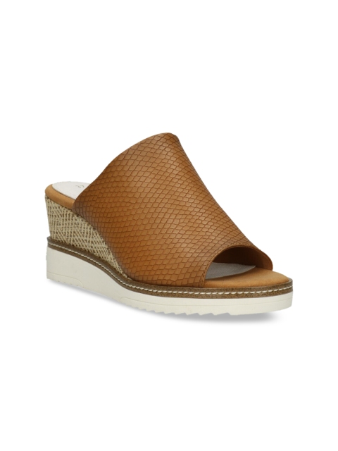 Bugatti Women Brown Textured Wedges