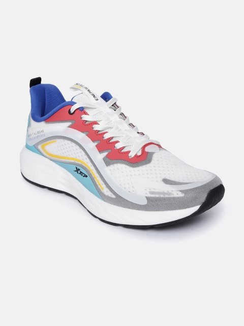 Xtep Men White Textile Running Shoes