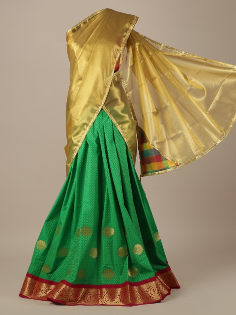 Pothys Multicoloured Woven Design Tissue Traditional Half Saree, Multi