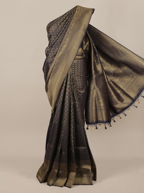 Pothys Navy Blue & Gold-Toned Pure Silk Woven Design Banarasi Saree With Tasseled Pallu
Pothys Navy Blue & Gold-Toned Pure Silk Woven Design Banarasi Saree With Tasseled Pallu