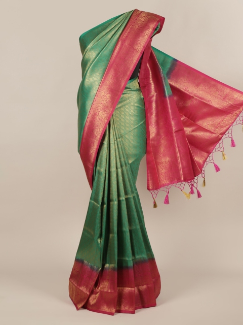 Pothys Green Woven Design Jute Silk Saree
