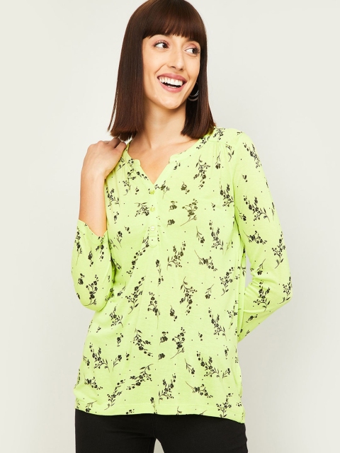 Fame Forever by Lifestyle Lime Green & Black Floral Printed Mandarin Collar A-Line Top
Fame Forever by Lifestyle Lime Green & Black Floral Printed Mandarin Collar A-Line Top