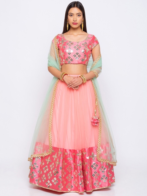 6Y COLLECTIVE Pink & Gold-Toned Embroidered Ready to Wear Lehenga & Unstitched Blouse with Dupatta
6Y COLLECTIVE Pink & Gold-Toned Embroidered Ready to Wear Lehenga & Unstitched Blouse with Dupatta