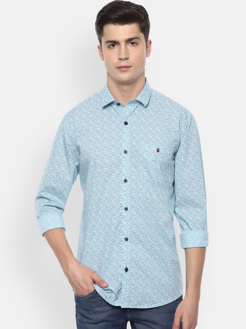 Louis Philippe Sport Men Blue Slim Fit Printed Casual Shirt
