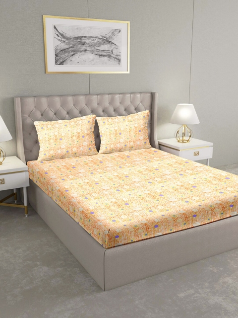 BELLA CASA Orange & Purple Floral 124 TC Cotton 1 King Bedsheet with 2 Pillow Covers
BELLA CASA Orange & Purple Floral 124 TC Cotton 1 King Bedsheet with 2 Pillow Covers