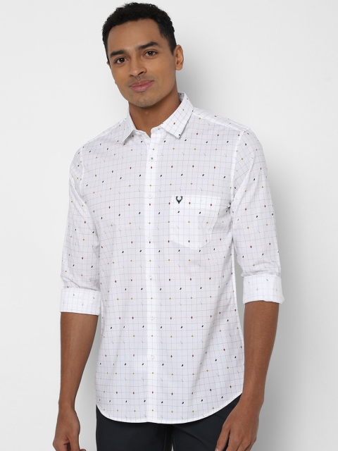 Allen Solly Men White Printed Casual Shirt