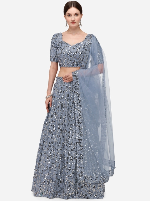 JATRIQQ Grey & Silver-Toned Embellished Semi-Stitched Lehenga & Unstitched Blouse with Dupatta
JATRIQQ Grey & Silver-Toned Embellished Semi-Stitched Lehenga & Unstitched Blouse with Dupatta