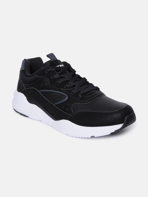 Xtep Men Black Solid Running Shoes