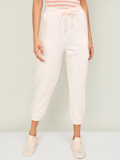 Ginger by Lifestyle Women Pink Regular Fit Solid Joggers