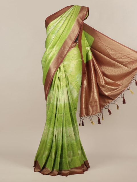 Pothys Green Woven Design Jute Silk Saree