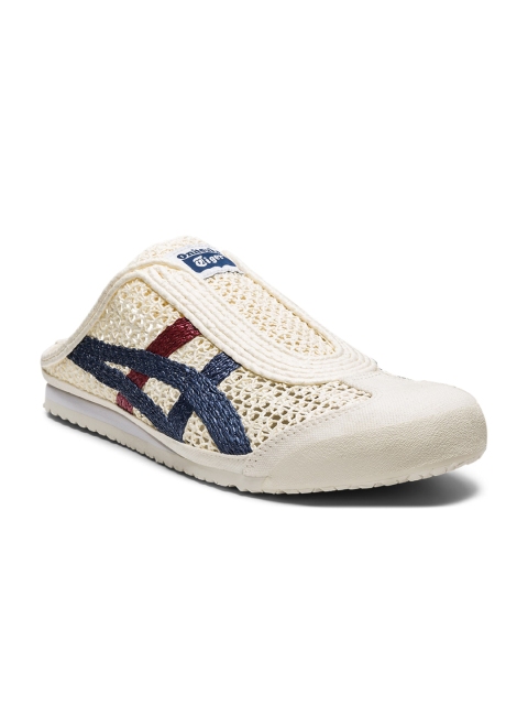 Onitsuka Tiger Unisex Printed Slip-On Sneakers Casual Shoes, Cream