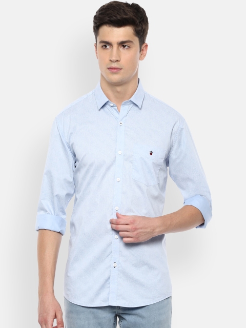 Louis Philippe Sport Men Blue Printed Casual Shirt