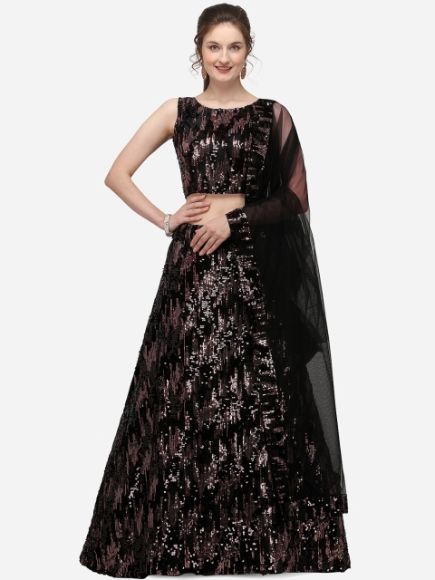 JATRIQQ Black & Gold-Toned Embellished Semi-Stitched Lehenga & Unstitched Blouse with Dupatta
JATRIQQ Black & Gold-Toned Embellished Semi-Stitched Lehenga & Unstitched Blouse with Dupatta