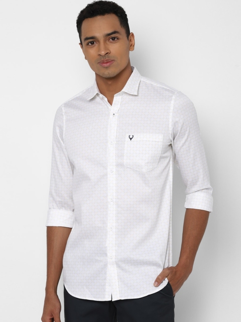 Allen Solly Men White Printed Casual Shirt