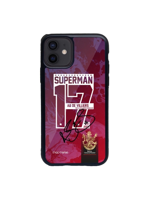 Macmerise Magenta Superman 17 Glass Case for iPhone 12 Mini Back Cace