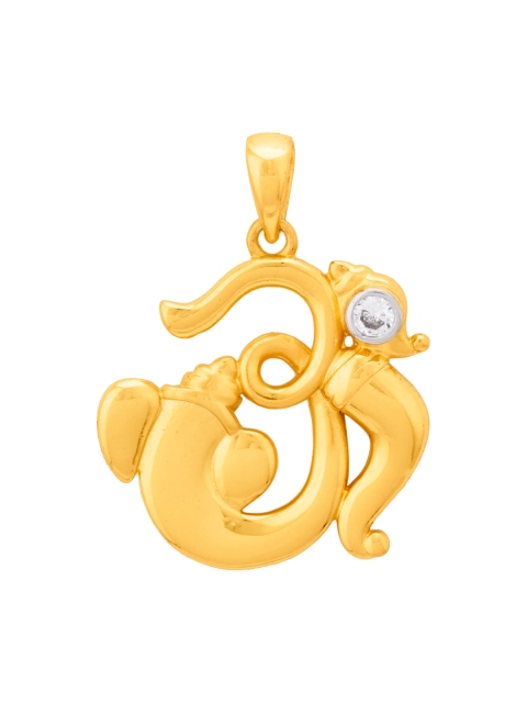 Dare by Voylla Gold Spiritual Saga Om and Lord Ganesha Pendant